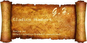Gladics Humbert névjegykártya